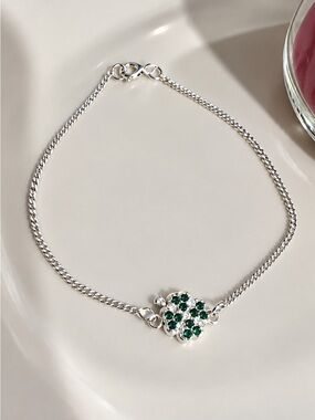 925 silver clover bracelet